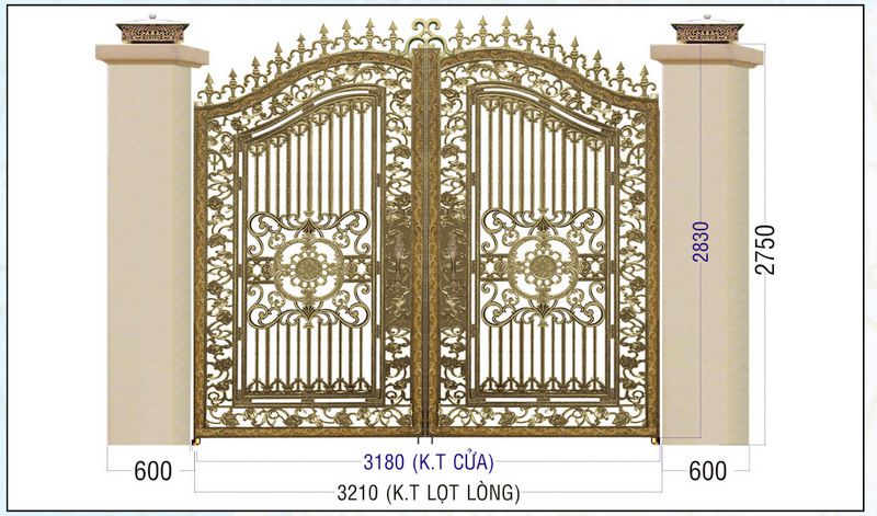 Mẫu cửa nhôm đúc GAT 120